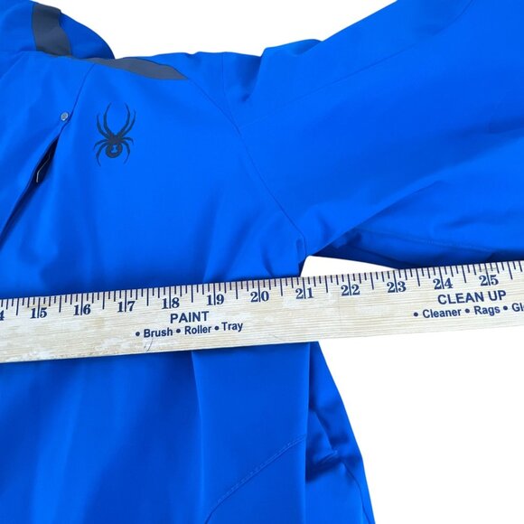 Spyder Men's Waterproof Thinsulate Ski Snowboard Jacket L Blue Reflective Detail - Picture 8 of 10